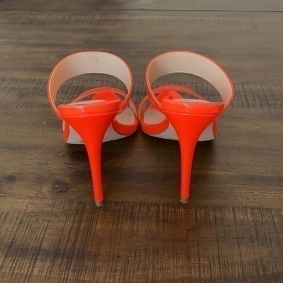 Anne Michelle bright neon orange pumps size 7 - Picture 5 of 7